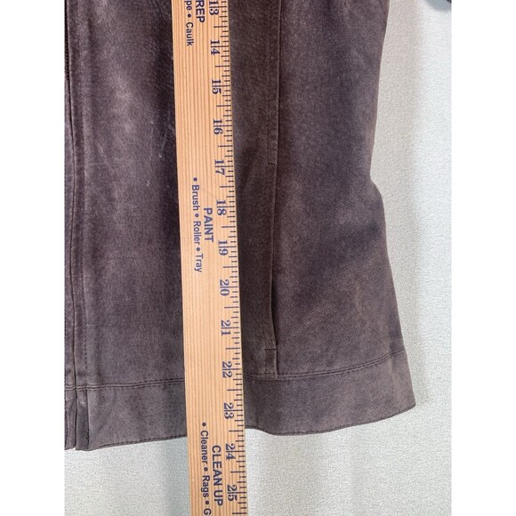 Pendleton Full Zip Suede Leather Merino Wool Jacket Womens L Brown Vintage - Picture 6 of 11